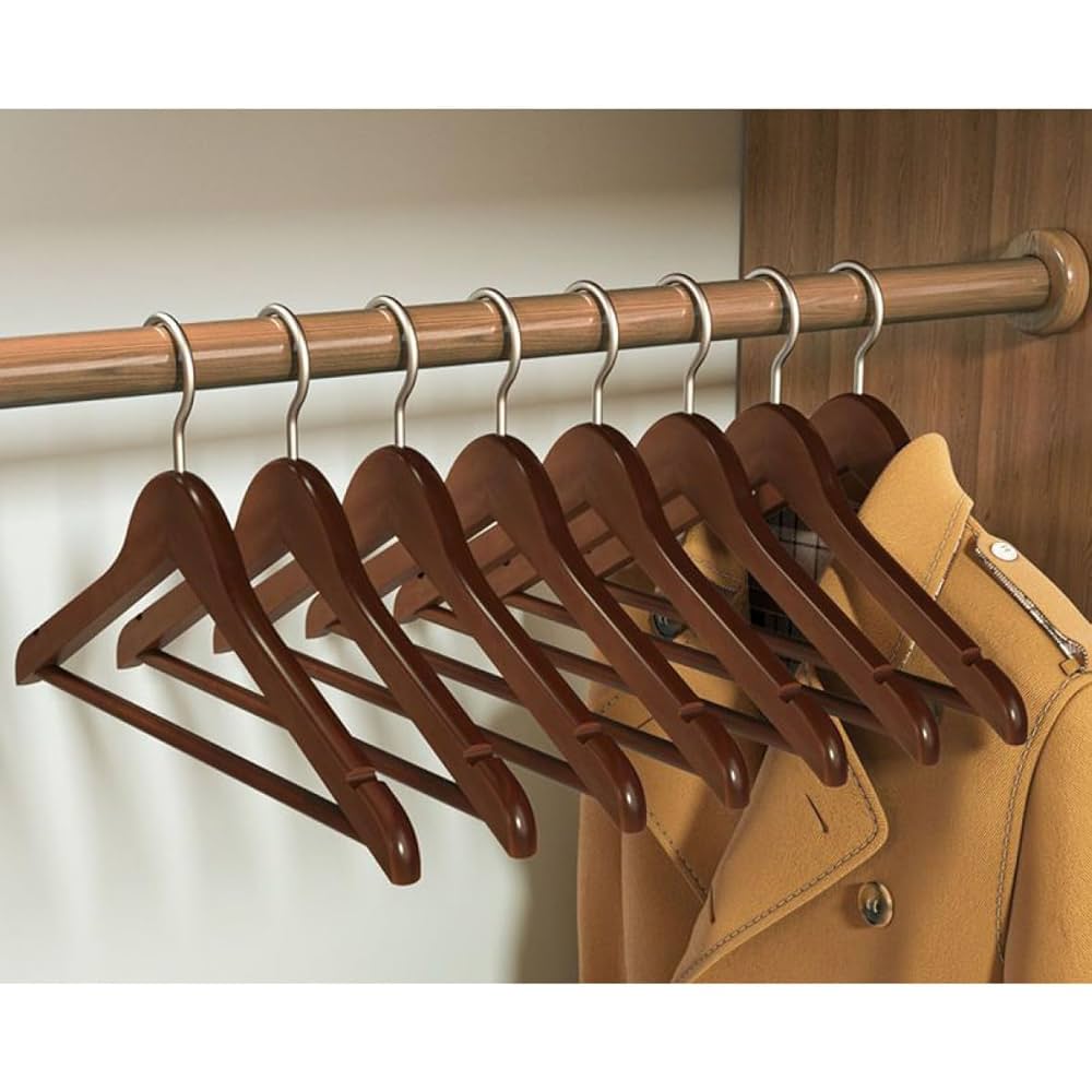 肩部分に凹み木製ハンガー 20本 【公式通販】 肩部分に凹み木製ハンガー 20本 【公式通販】
