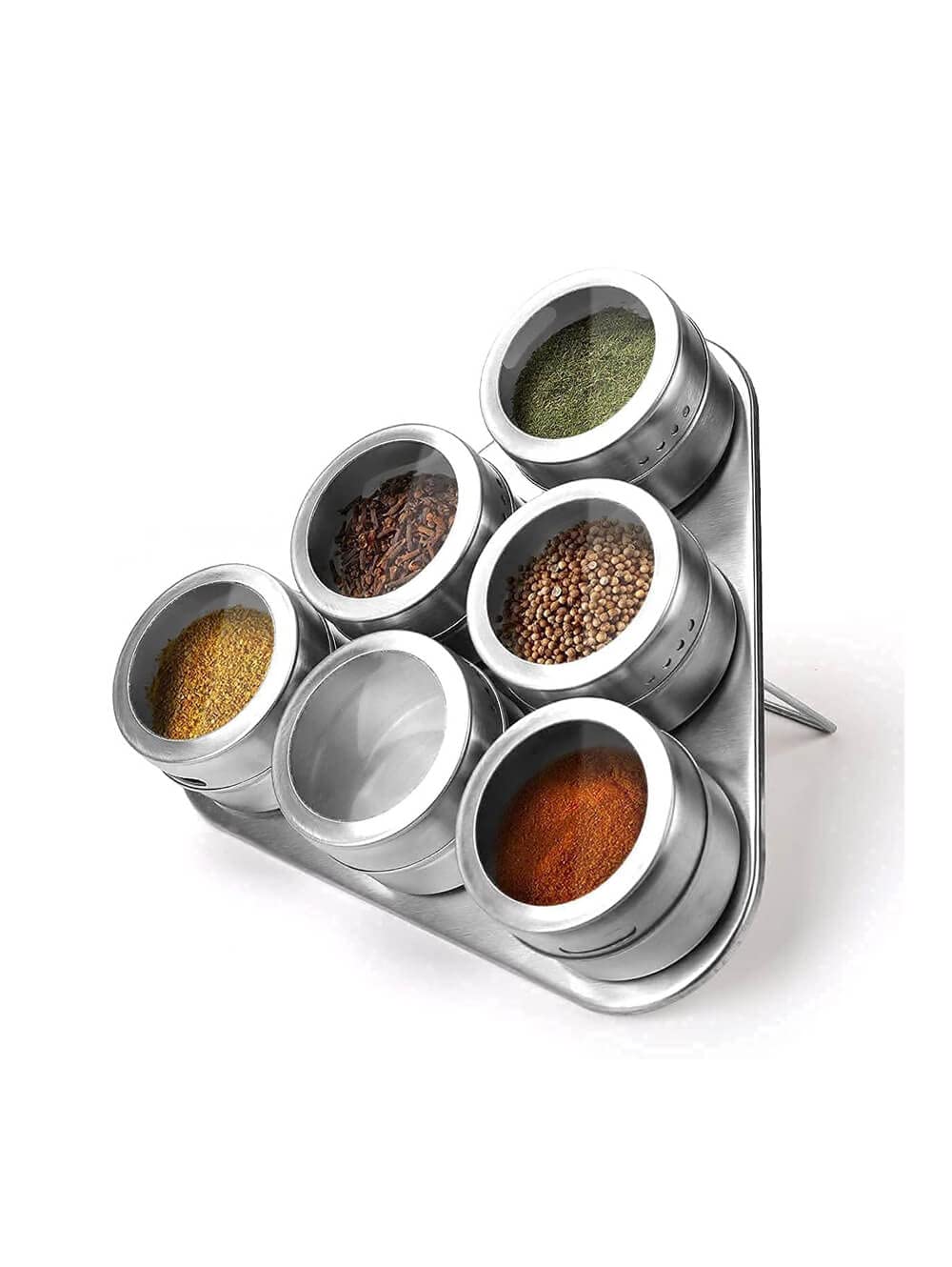 Himanshu 6 Pcs Magnetic Spice Jar (Triangular)