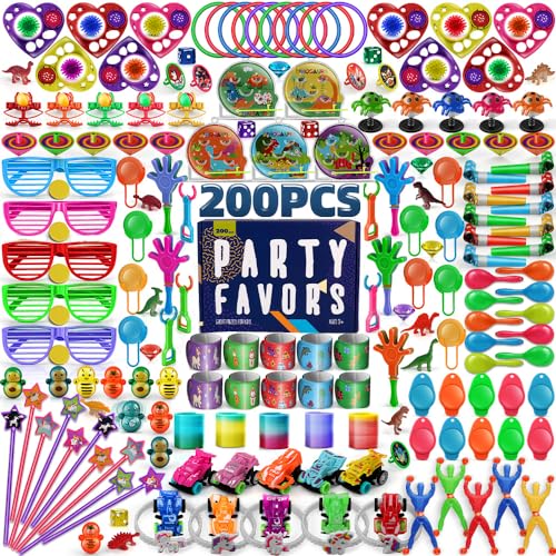 nicknack Party Bag Fillers, 200PCS Prize Box Toys Assortment for Kids Classroom Rewards, Stocking Pinata Filler, Lucky Dip Prize for Children Birthday Party