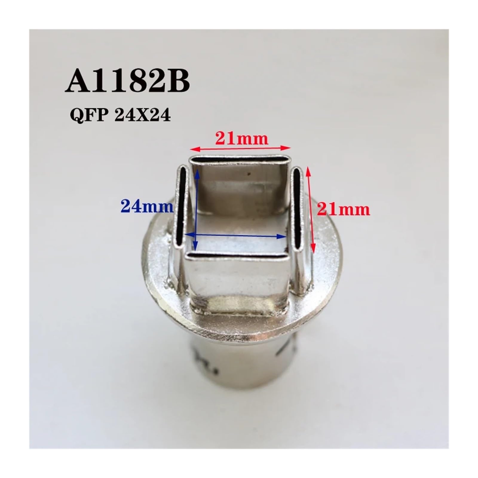 1 pz 850 ugello testa pistola ad aria calda quattro lati uscita stazione dissaldante quadrata strumento QFP(A1140B)