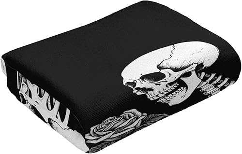 Miniatura 7 de Toallas ligeras bohemias con diseño de calavera de esqueleto para la cocina, para todas las estaciones, 12 x 27.5 pulgadas