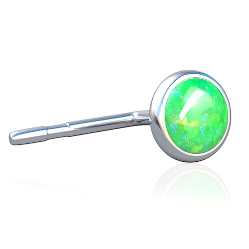 Miniatura 29 de Opal Tragus Stud Earring, Tragus Earring in 14k Gold filled ,3 mm green Opal Tragus studs Piercing
