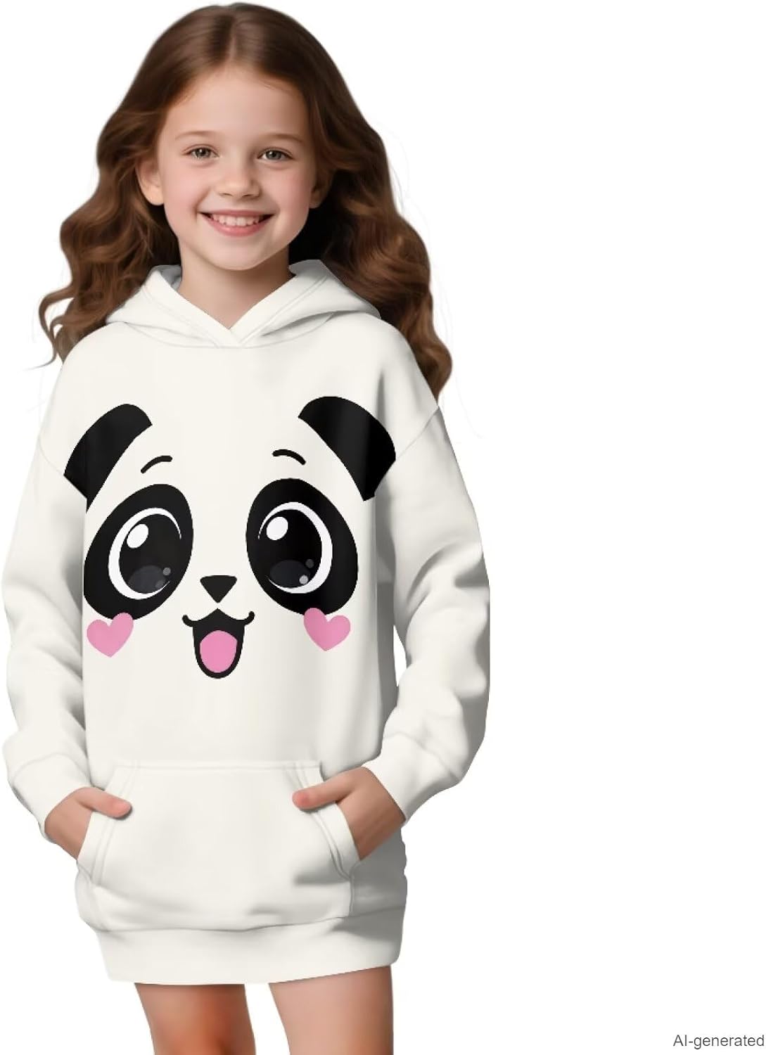 Girls Pullover Hoodies Long Sleeve Graphic Hooded Sweatshirt with Pocket Cozy Hoodie for Big Kids