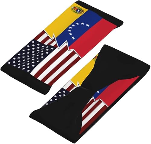 Miniatura 7 de Diadema de banderas estatales de Estados Unidos y Venezuela estilo desgarrado, transpirable, bandas deportivas para fitness, correr, baloncesto,
