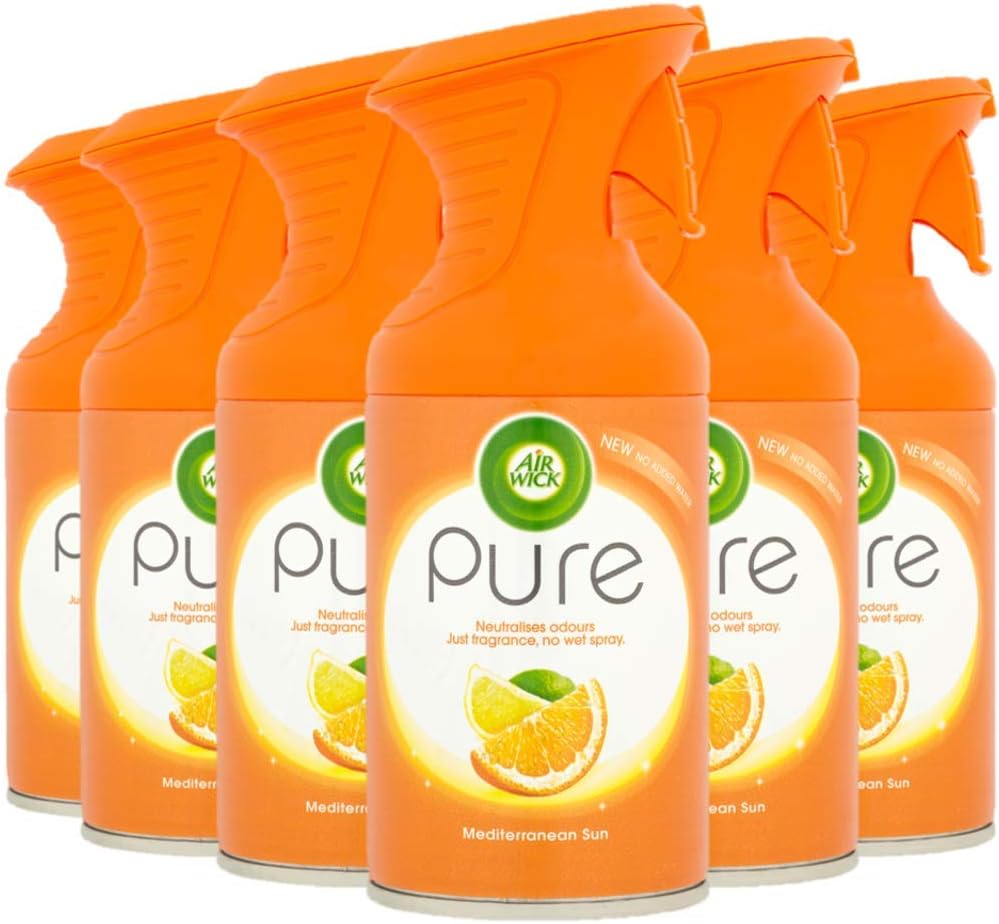Air Wick |Mediterranean Sun| Pure Air Freshener| 250 ml |Pack of 6