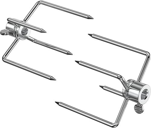 Miniatura 2 de Onlyfire 6004 Tenedores de carne asador para parrilla (1 par) - Se adapta a varillas de asador cuadradas de 5/16 pulgadas