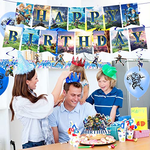 Legend Game Party Decorations Set, Zelda Theme Birthday Supplies
