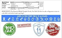 Vista 2 de Semillas de calabaza ligeramente saladas con sal marina en cáscara de Gerbs - 2 libras - Libres de los 11 principales alérgenos alimentarios y sin