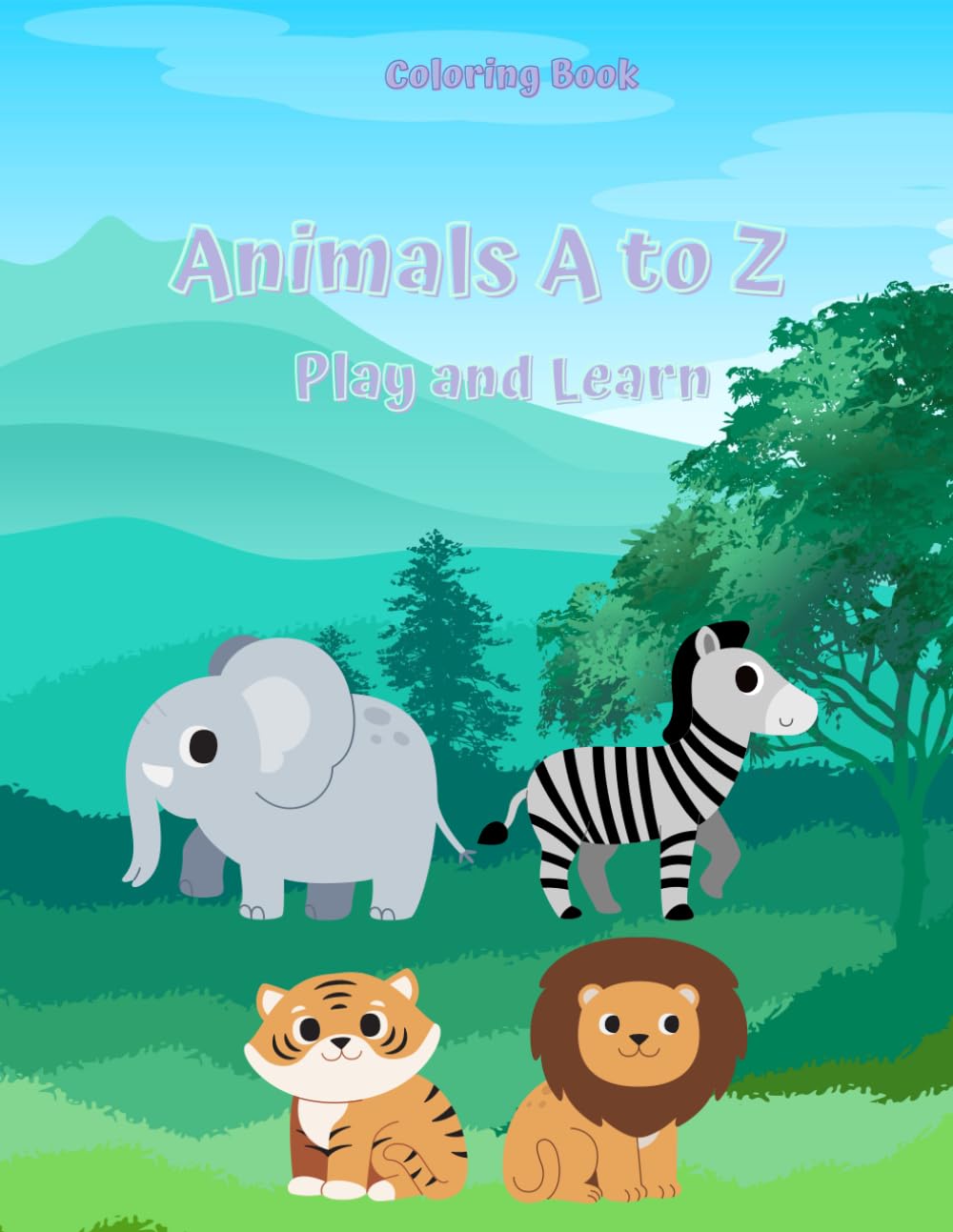 Animals A to Z: A Kids Coloring Book