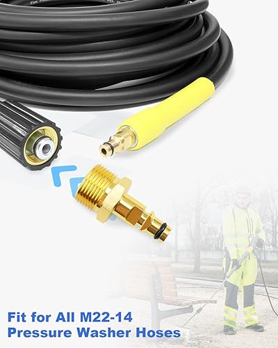 Miniatura 2 de Adaptador de accesorios de conexión rápida para lavadora a presión macho M22 de 0.551 in, apto para arandelas de presión Karcher K2 K3 K4 K5 pistola