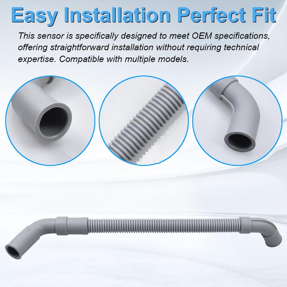 DD81-01502A Dishwasher Water Inner Flexible Hose Replacement by BAY Direct for Sam-sung Dishwasher- 15.75in