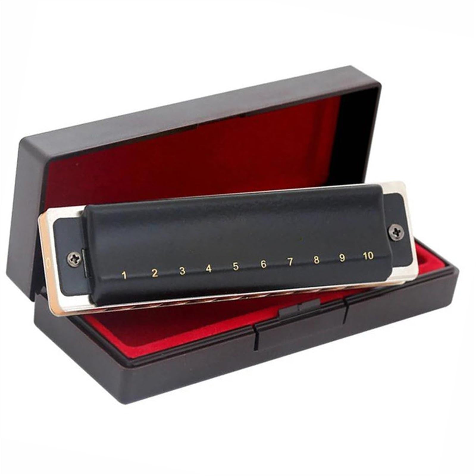 Instrument Harmonijkowy Nowa 10-otworowa Harmonijka T008S Blues Harp Richter Harmonijka Z 12 Klawiszami Dobrej Jakości Harmonijka Dla Dorosłych Graczy(G Key)