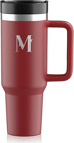 Nocer Vaso de 40 onzas con asa y pajitas  Grabado  Regalos personalizados  Grandes regalos para mamá  Regalos para profesores para mujeres  Taza de