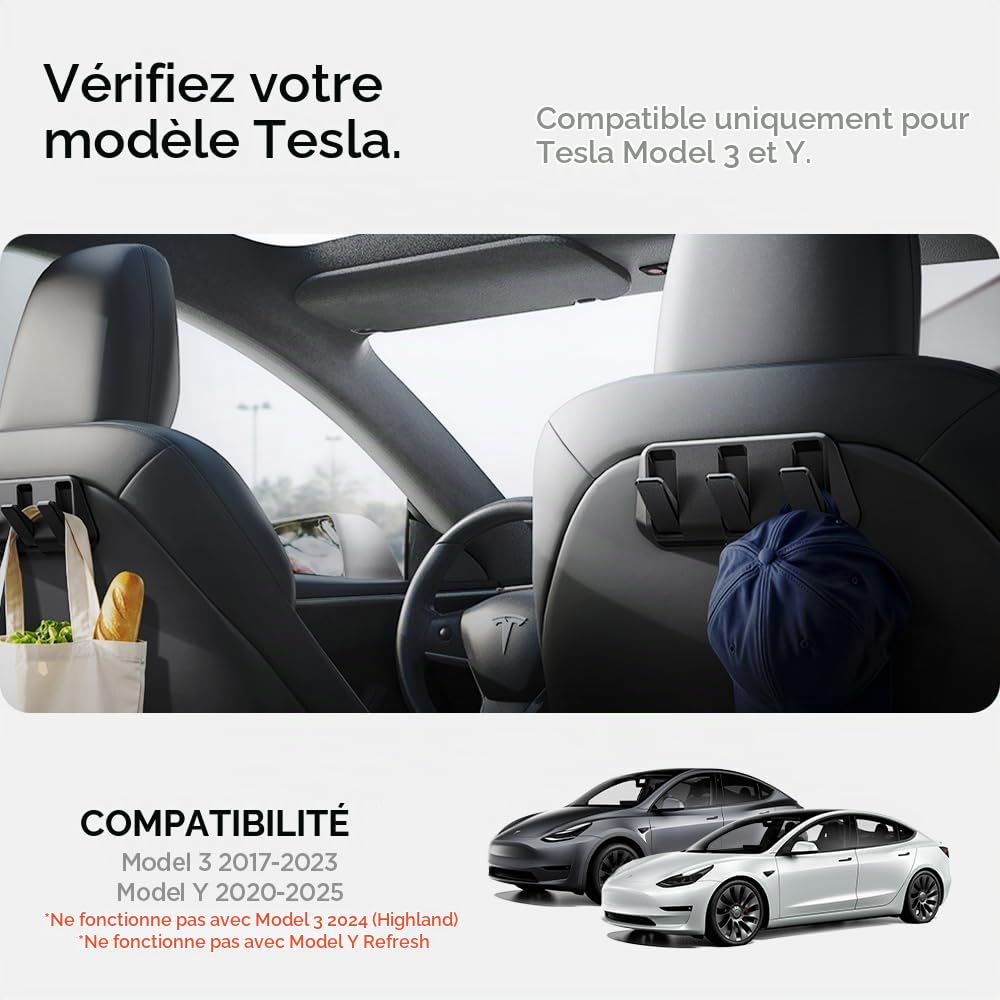 Spigen Crochets Arrière pour Appuie-Tête de Siège Auto en Caoutchouc