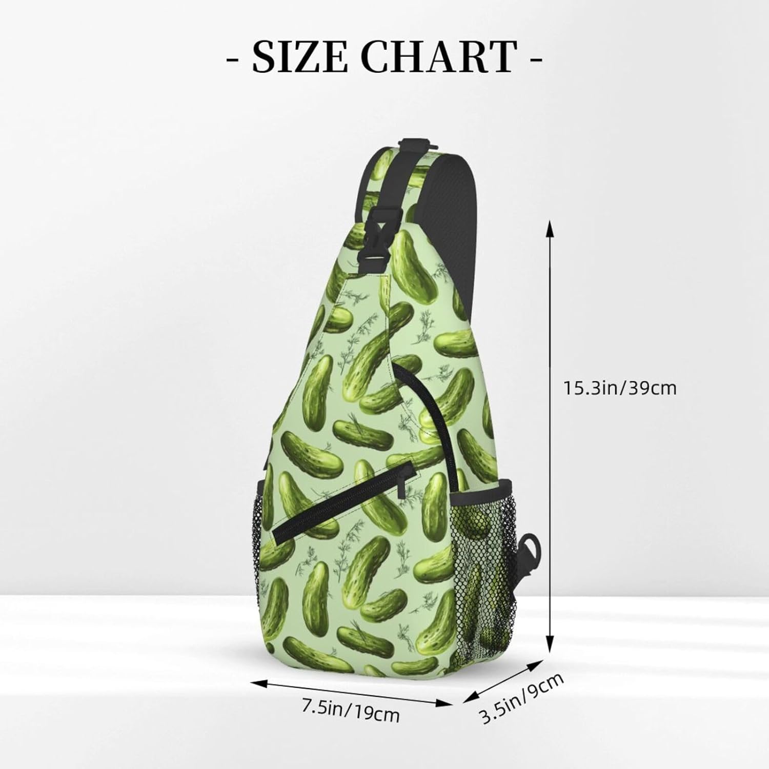 Dill Pickles Sling Backpack Hiking Backpack Crossbody Bag Sports Lightweight And Durable Chest Bag Shoulder Bag For Women Men
