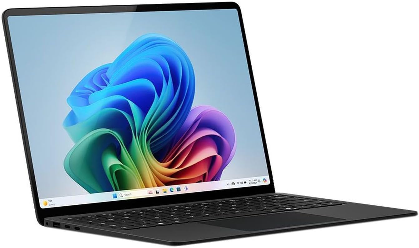 Surface Laptop (2024), Windows 11 Copilot+ PC, 15" Touchscreen Display, Snapdragon X Elite (12 core), 16GB RAM, 1TB SSD Storage, Black