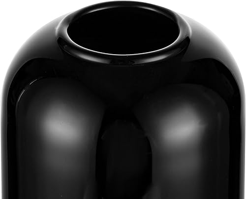 Miniatura 7 de Glasseam Juego de 6 jarrones de cristal negro, bonitos jarrones decorativos pequeños para flores, jarrones de flores únicos para centros de mesa,