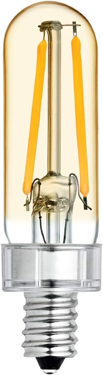 GE Lighting VintaStyle – Bombilla LED, 3 vatios (equivalente a 40 vatios), luz cálida para vela, vidrio ámbar, base de candelabro (1 unidad)