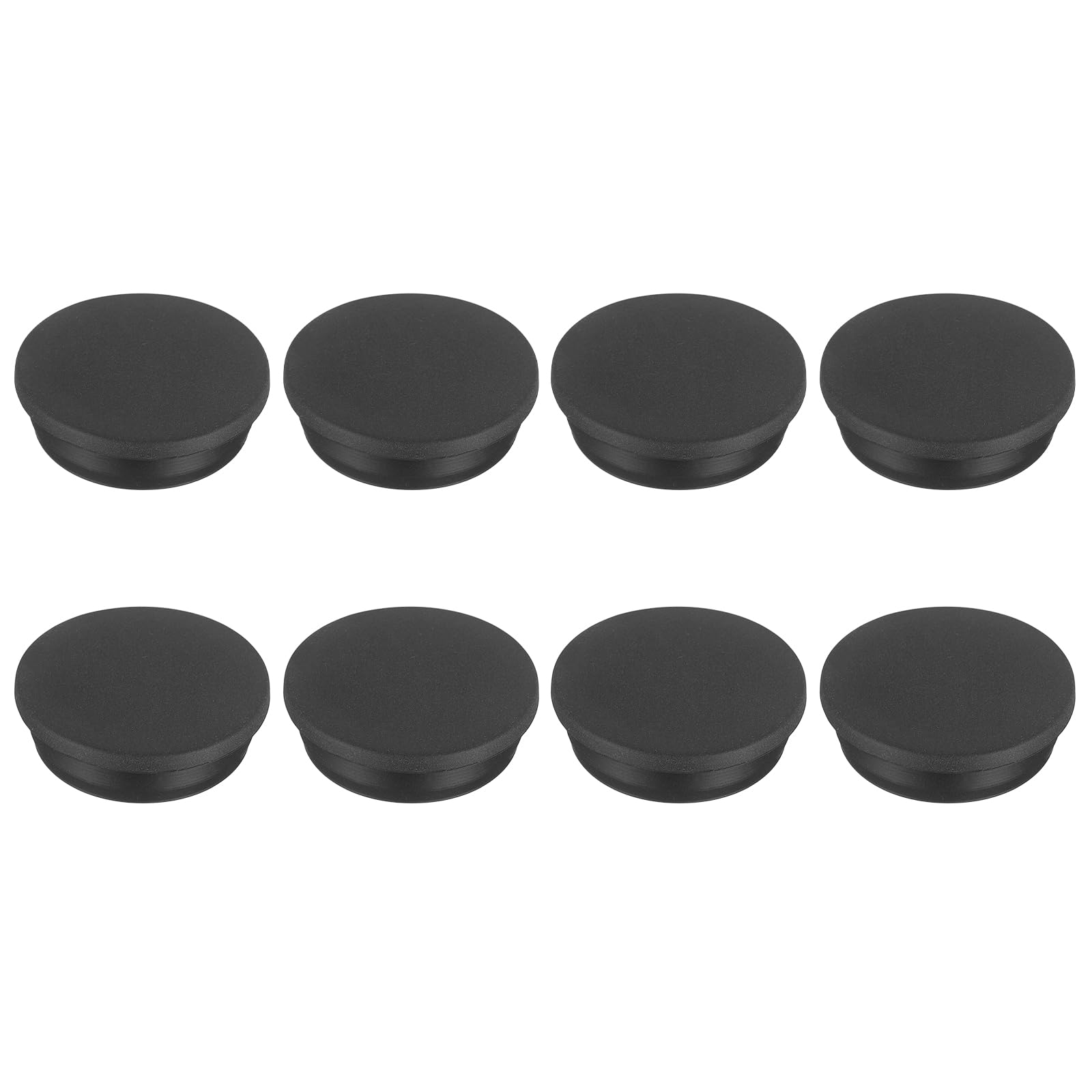 sourcing map 8pcs T-Shaped Silicone Plugs 50.3mm 1-31/32 Inch Dia Snap in Plug Hole Seal Cover Round Rubber Stopper for 49-50.3mm Holes Kitchen Rubber Bulkheads Waterproof Sealing, Black