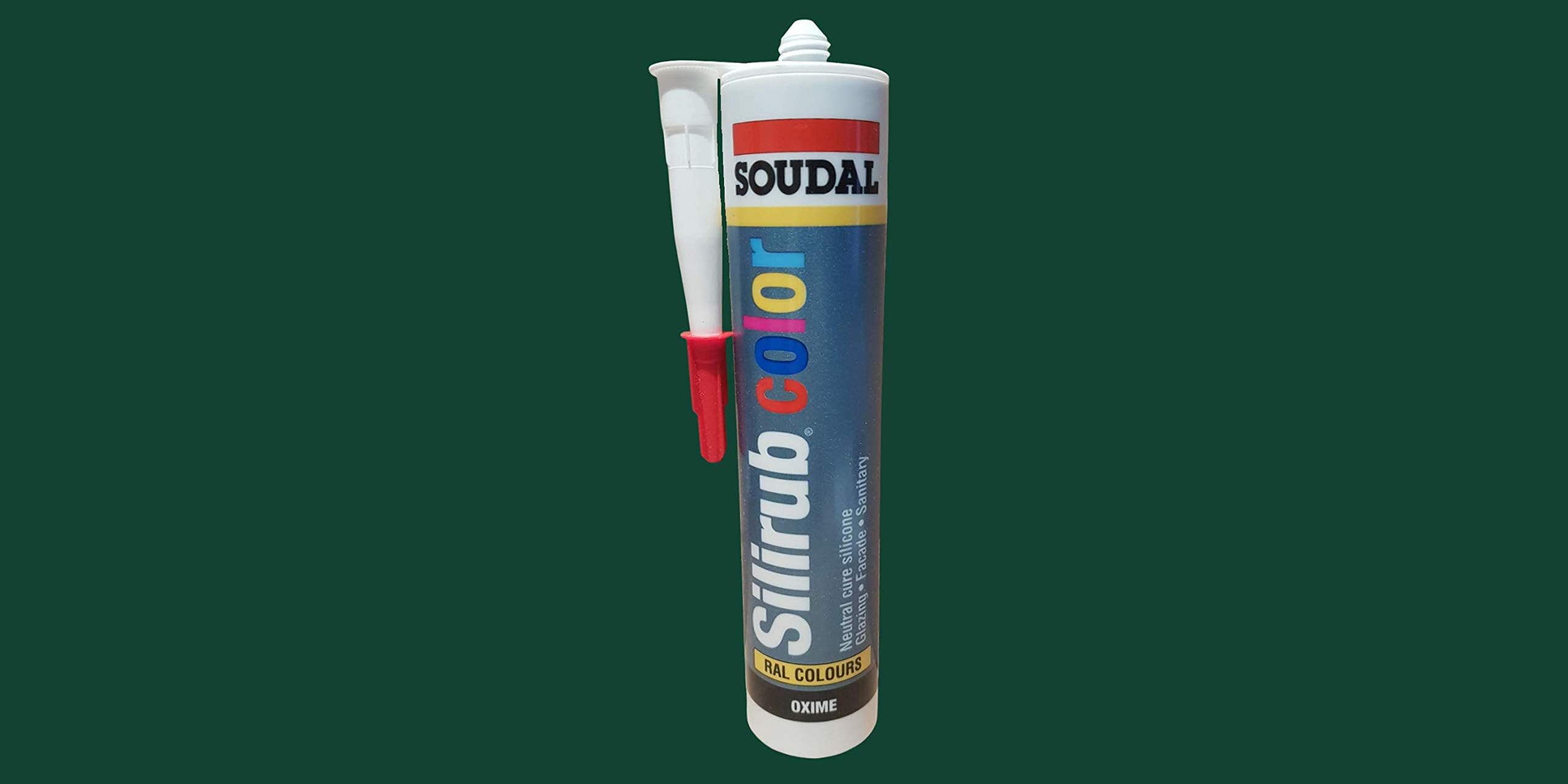 Soudal Moss Green Coloured Silicone Sealant RAL 6005 310 ml Premium Silicone Sealant