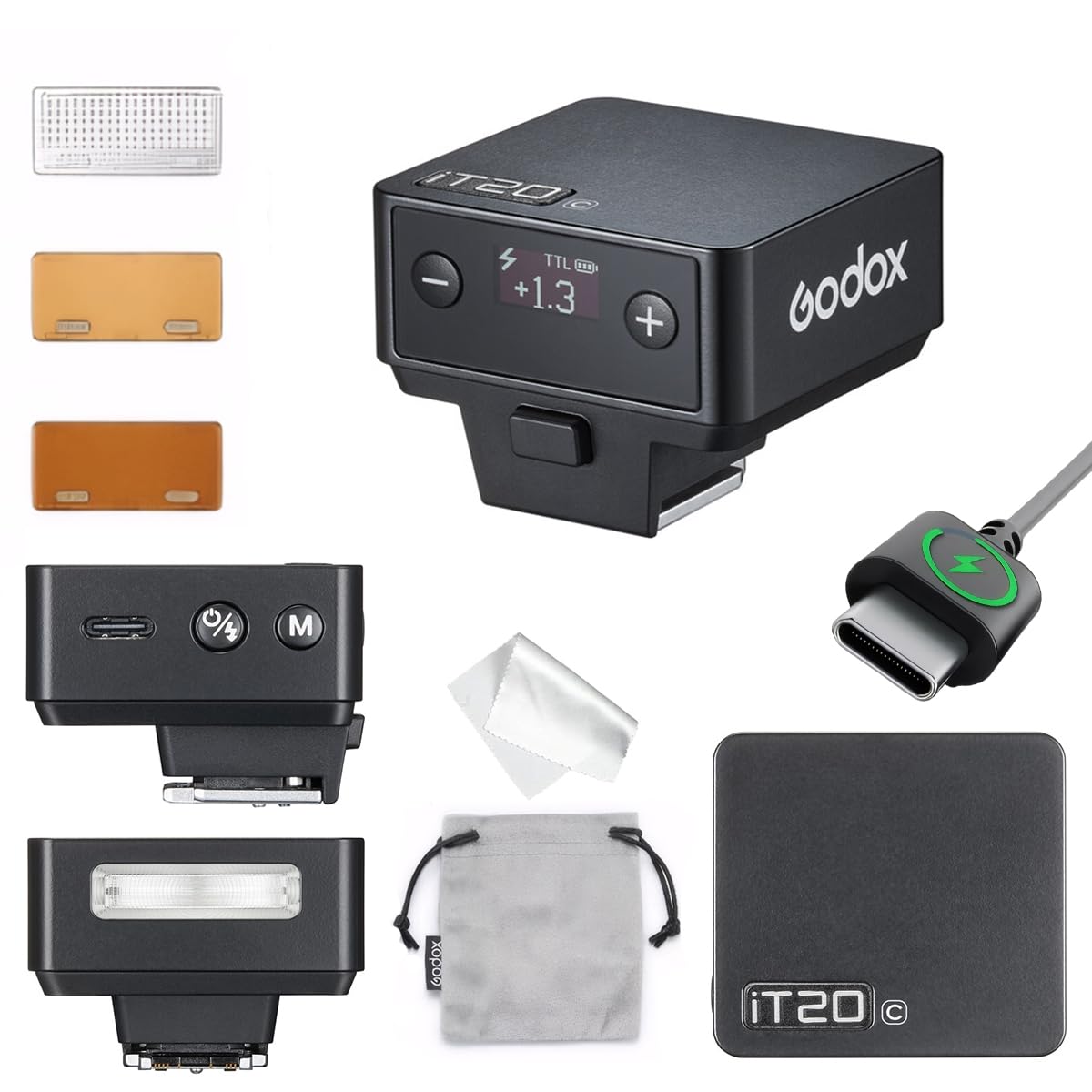 Godox iT20 S TTL Mini Flash für Sony silber - Foto Erhardt