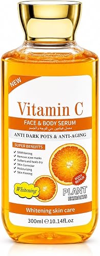 Vitamin C Face & Body Serum, Anti Dark Spots & Anti-Aging Skincare, 300ml