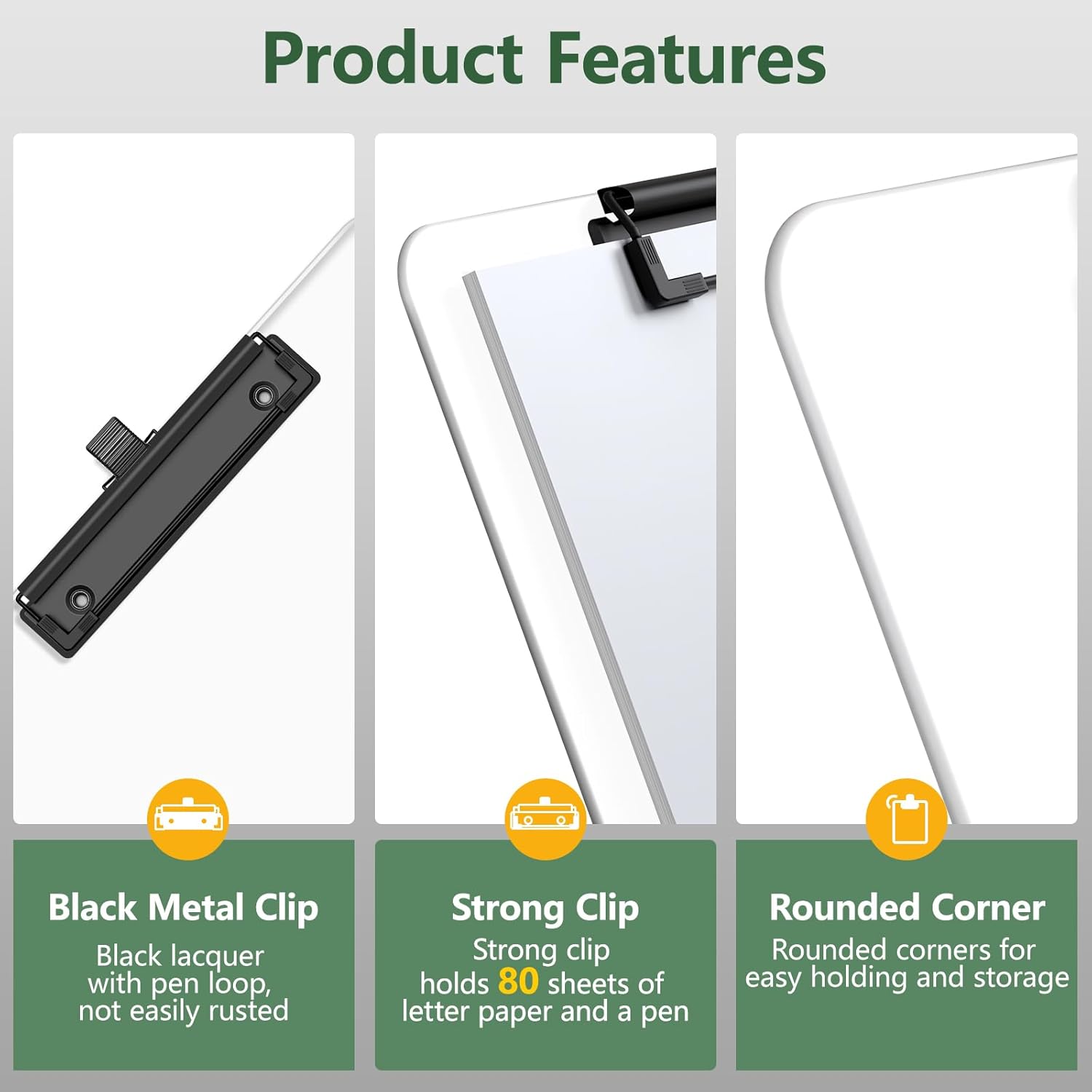 Clear Clipboard with Pen Holder, 8.5 x 11 Plastic Clip Boards with Black Low Profile Clip, Letter Size for Classroom, Teacher, Students, School, Office Supply(Pack of 25)