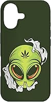 Vista 1 de Alien UFO Cannabis Marijuana Weed Hemp THC Ganja Gift Case for iPhone 17