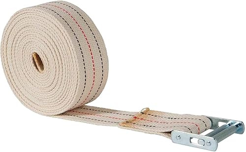 Miniatura 7 de Mytee Products Paquete de 2 correas móviles de piano de 2 pulgadas x 20 pies con hebilla de rodillo, hecha de correas de algodón
