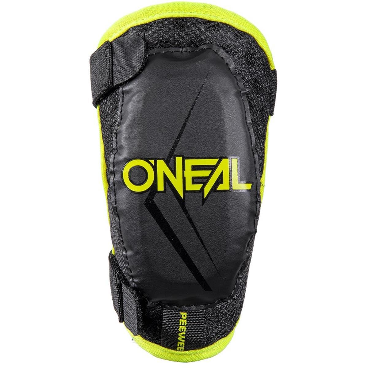 O'NEAL | Protège-coudes | Enfants | Motocross Enduro | Confortable et dynamique, Ajustable avec des sangles élastiques, Age 4-9 ans | Protège-coudes Pee Wee | Noir Néon Jaune | Taille M/L