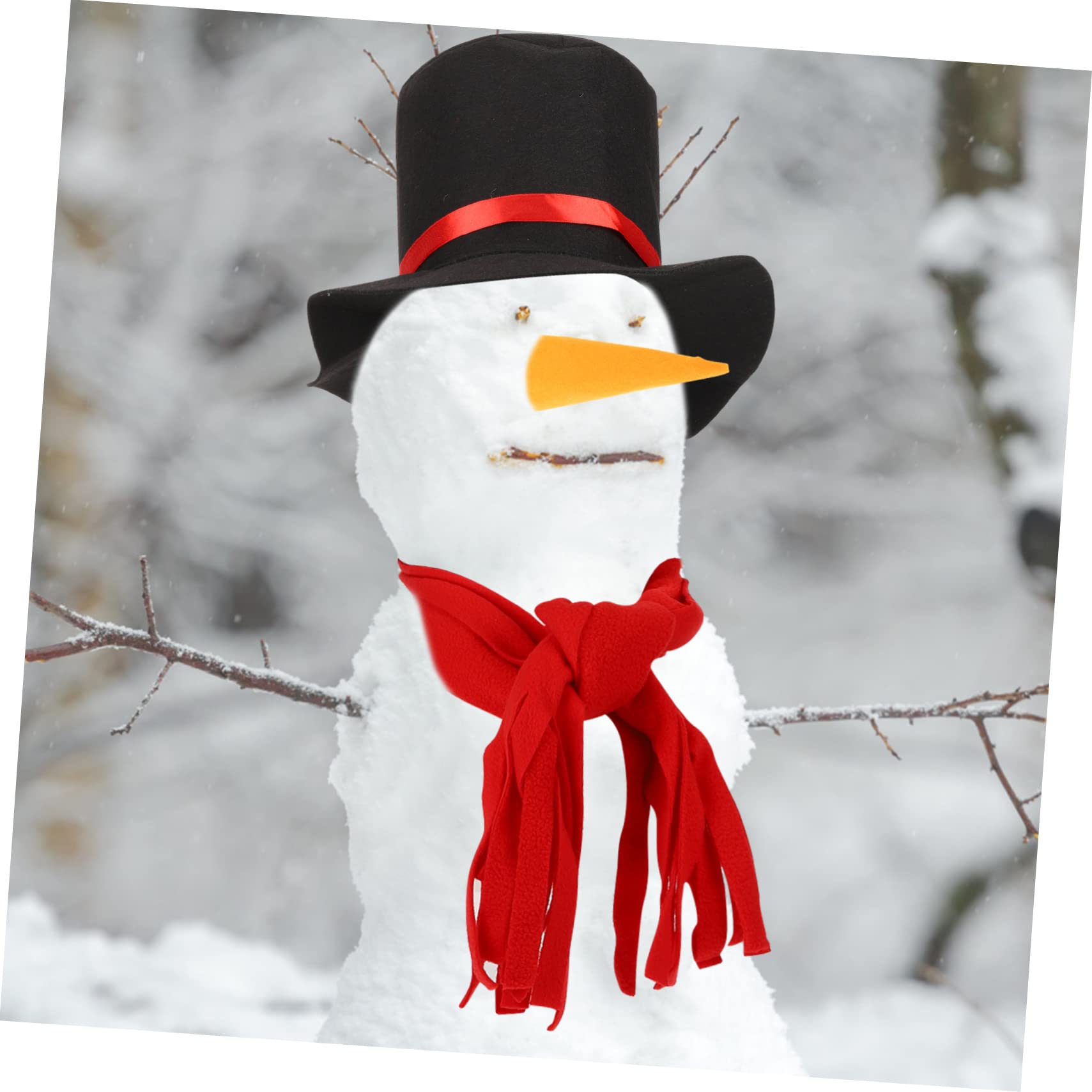 2 Sätze Schneemann verkleiden sich Schneemann Weihnachtsdekoration schneemann bausatz weihnachtsparty accessoires Weihnachtsfest Zubehör Schneemann- Weihnachtsschneemannmütze