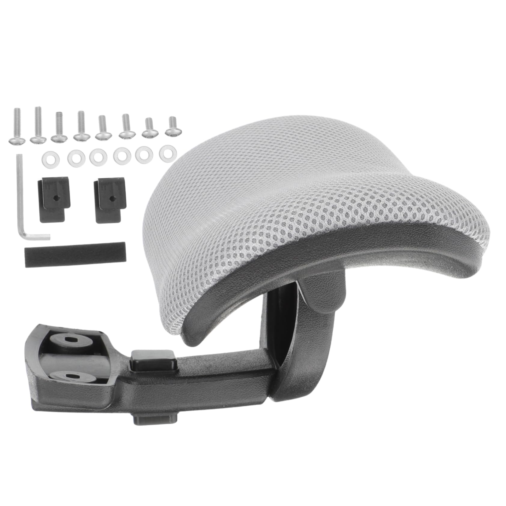 MAGICLULU 1 Set Poggiatesta Regolabile Per Sedia Da Ufficio, Cuscino Per Testa E Collo, Facile Da Montare, Supporto Ergonomico, Regolabili, Per Casa E Ufficio, Argento Grigio (Cornic