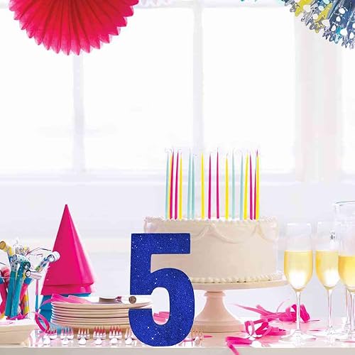 Miniatura 10 de TONIFUL Centro de mesa número 1 con purpurina roja de 8 pulgadas, decoración de fiesta de cumpleaños roja del 0 al 9, dígito rojo 1 para cumpleaños,