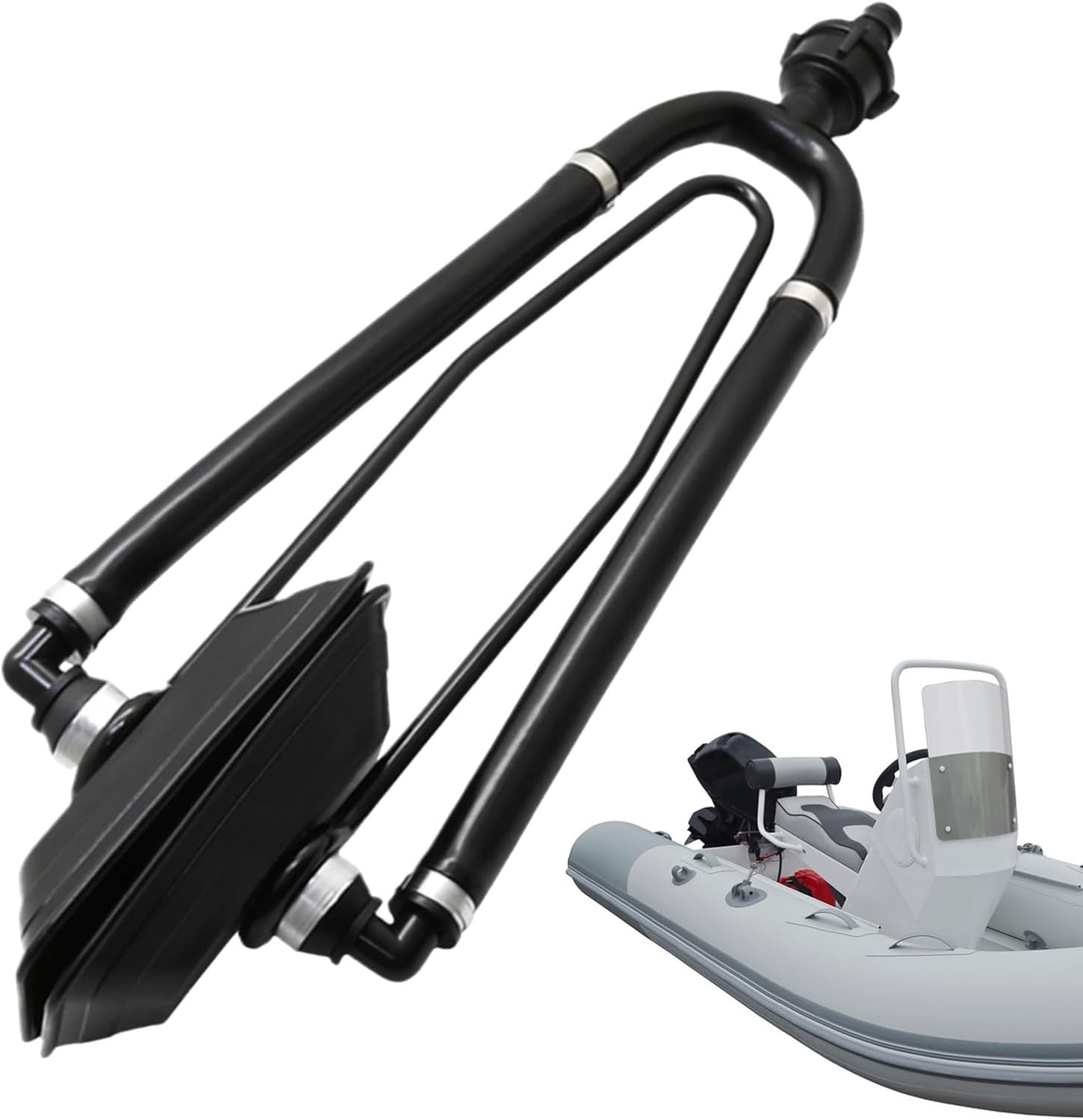 Boat Motor Flusher - Square Single Tube 34cm | Outboard & Inboard I/O Engine Flush Kit | Practical Outboarď Water Muffs Outboarď Parts for Outboard Motors Stern Drives