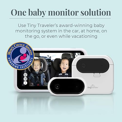 Miniatura 3 de Tiny Traveler Monitor de bebé  Kit básico pequeño (TT002WA) blanco  Cámara inalámbrica para bebé con sonido, visión nocturna automática HD 720p 5