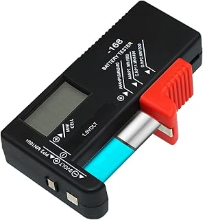 BT-168D Comprobador de Pilas Digital, Medidor Carga Pilas Universal con Pantalla LCD para AAA AA C D 9V 1.5V y Pilas de Botón