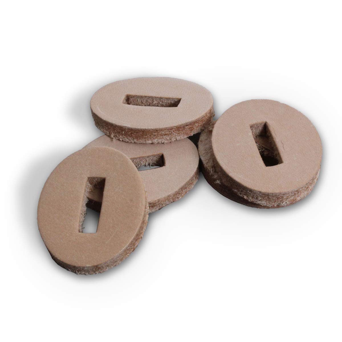 Spacer Washers- Leather Washers for Knife Handles-Oval or Round (25 Pack, Oval)