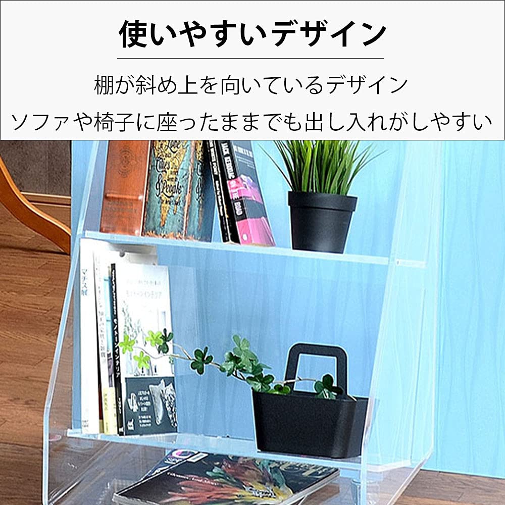 USED/スペースエイジ y2k アクリルマガジンラック space age Amazon｜クーアイ(Kuai) アクリル マガジンラック 2段式