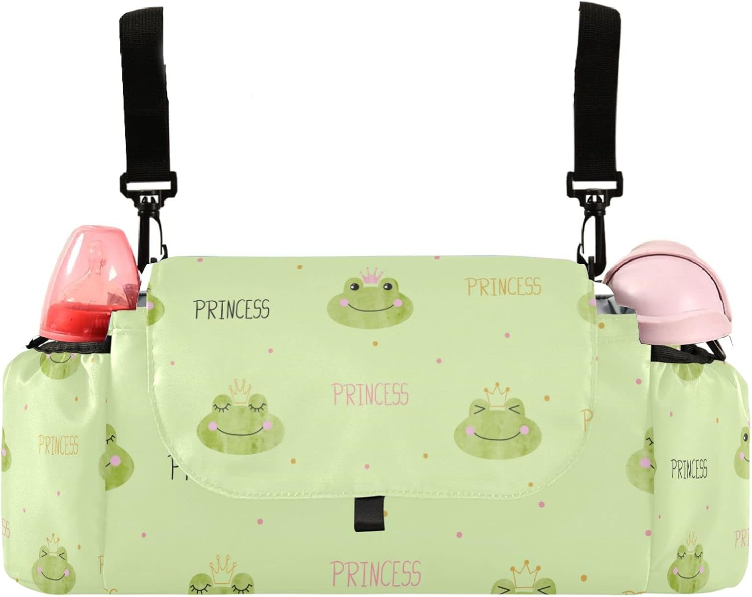 Princess Frogs Universal Baby Stroller Organizer Baby Stroller Storage Bag with Cup Holders Universal Stroller Caddy for Toddler Baby Kid : Baby