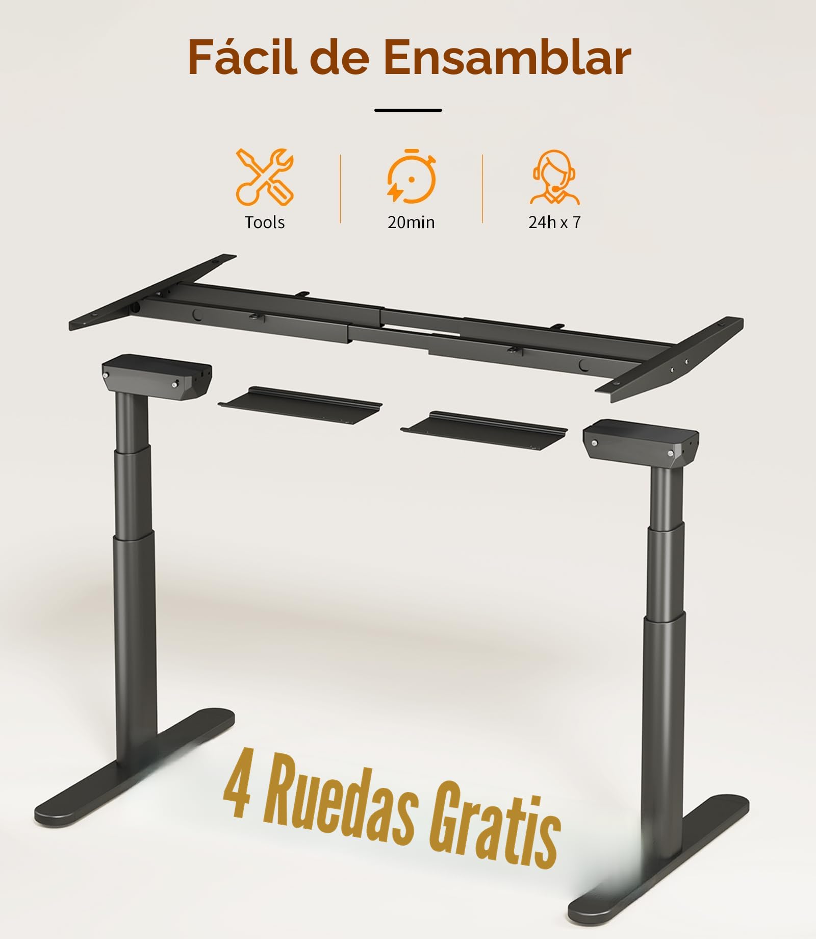 MAIDeSITe EL2 Plus Art Escritorio Elevable Eléctrico con Patas Ovaladas | Diseño Exclusivo de Patas Ovaladas, Doble Motor Estable y Silencioso con Carga 180kg, Rango Altura 62-125cm y 4 Memorias