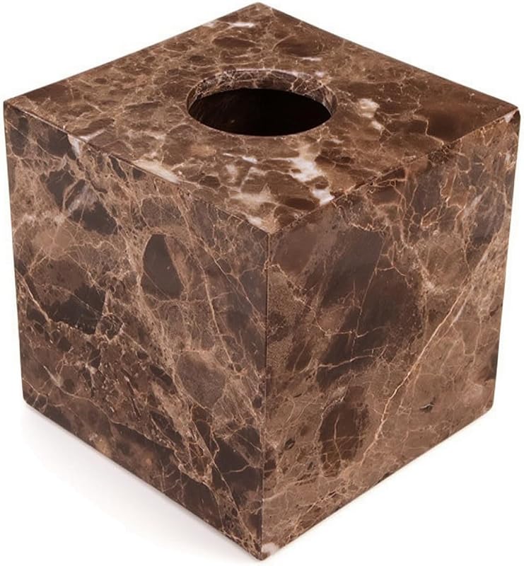 Capa elegante para caixa de lenços de papel em travertino, simples