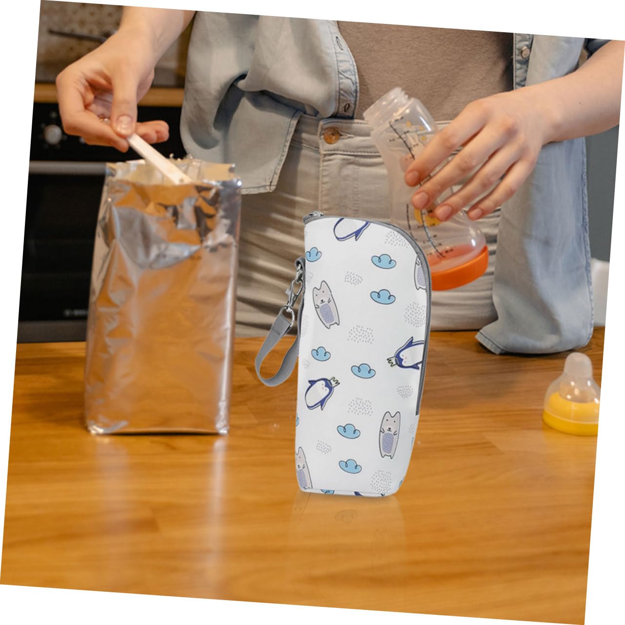 Toyvian 6piezas Bolsa Térmica Aislada para Biberones para Almacenamiento De Comida Infantil Portátil y Multiusos Mantiene Temperatura De Bebidas y Comidas para Mamás Movimiento