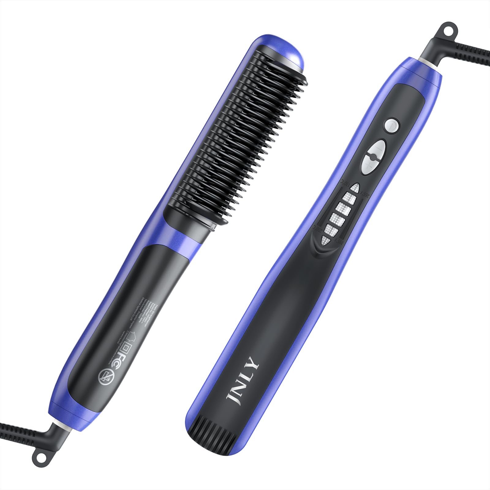 JNLYHair Straightener Comb, Ionic Hair Straightener Brush, 3 in 1 Hot Comb, 6 Temps Fast Heating Auto-Off Anti-Scald Anti-Frizz, for Women Professional Styling