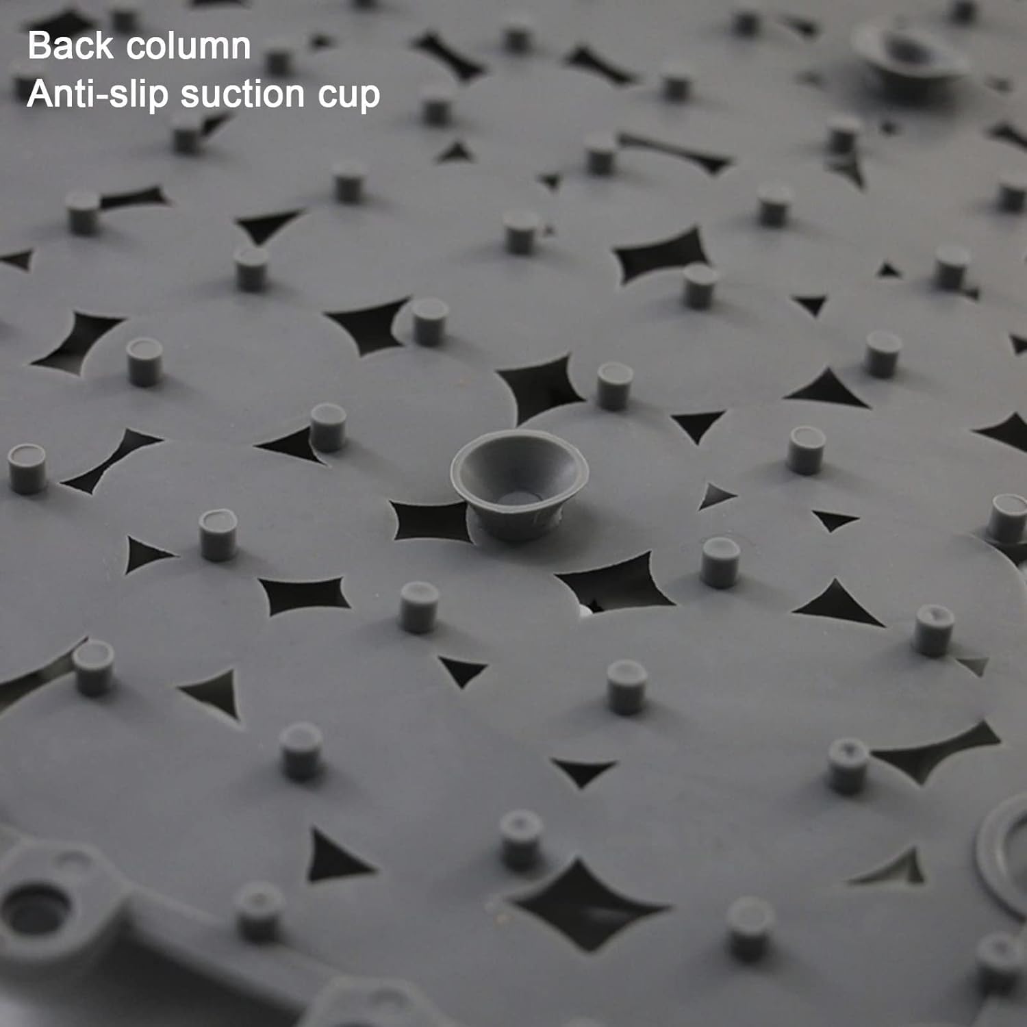 ELzEy 浴室排水滑り止めマット、バルコニートイレ用TPE吸盤フロアマット(Brown+white,18pcs)