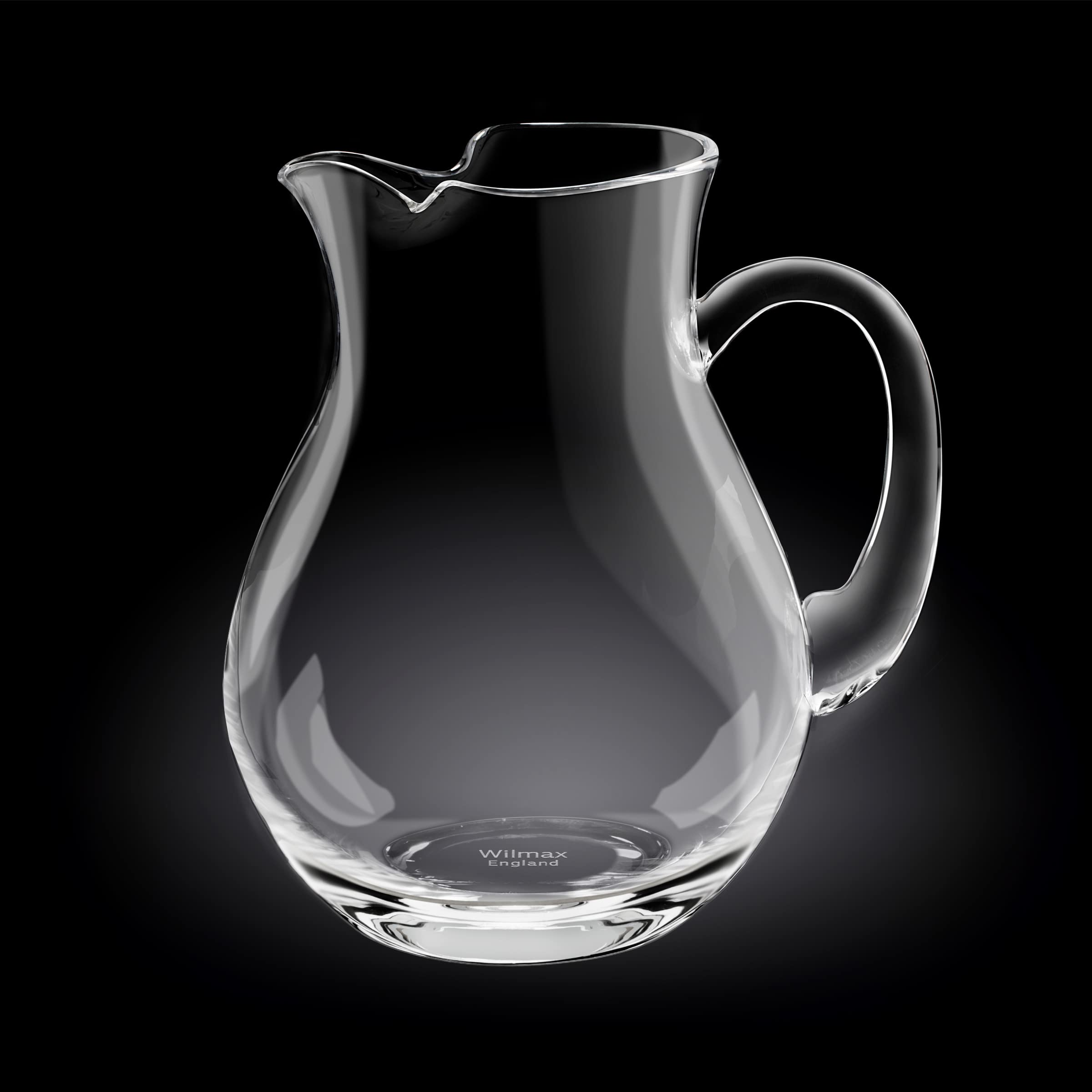Wilmax Glaskrug 2000 ml | Wasserkrug | Glas-karaffe | Wasserkanne | Glaskaraffe | Weinkaraffe | Glaskanne | WasserKaraffe | Teekanne | Geschenkbox | Transparent | 1 Stück |