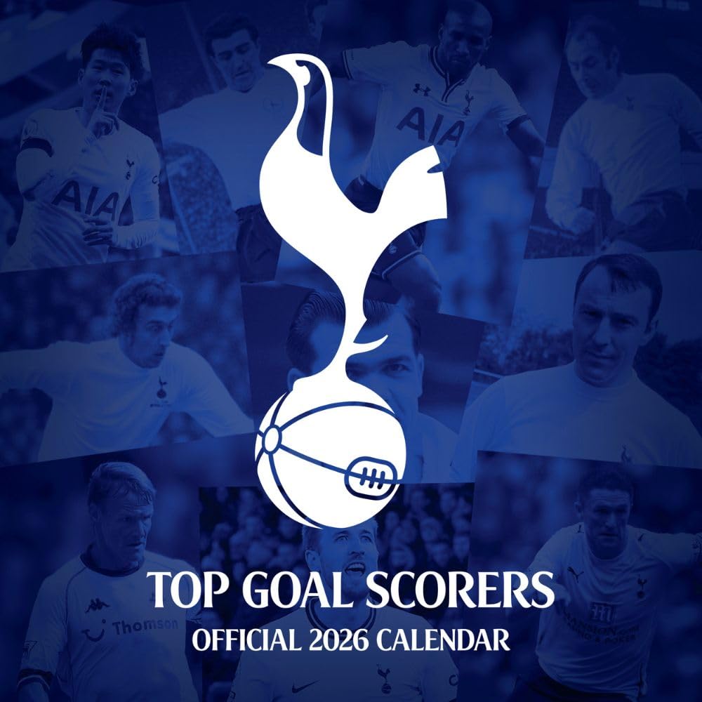 2026 CALENDAR TOTTENHAM HOTSPUR LEGENDS MONTH TO VIEW SQUARE WALL CALENDAR OFFICIAL PRODUCT