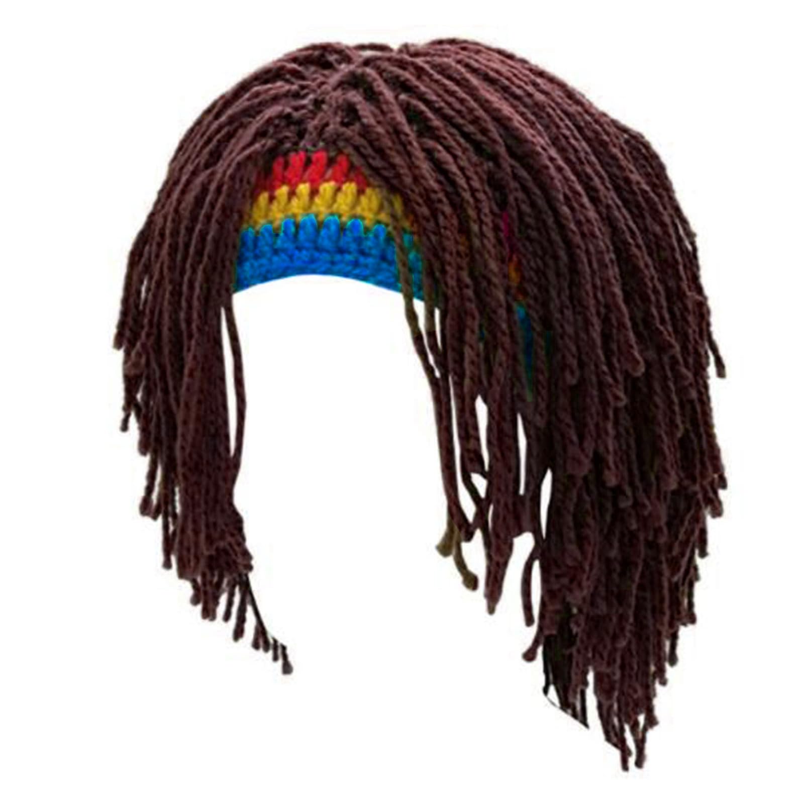 CQEAZ Winter Hat Hairs Rastas Wigs Beard Hat Hairs Crochet Hat Caps Halloween Caps Knittings Hat With Dreadlocks