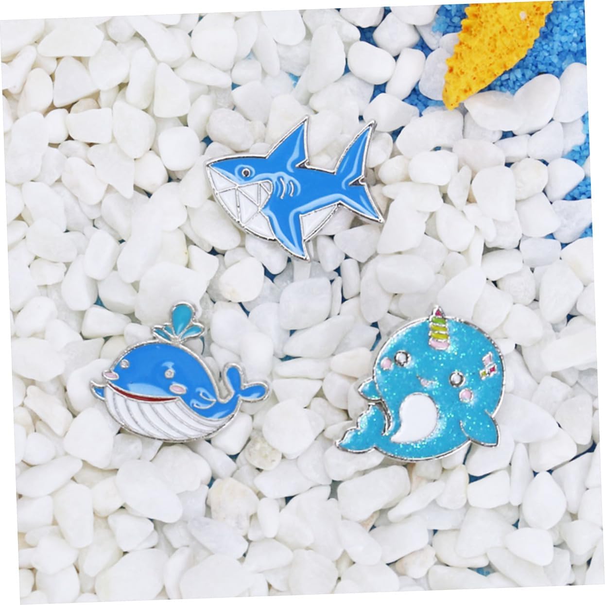 4pcs Creative Animal Brooch Cute Dolphin and Whale for Boys and Girls and Girls Lightweight Brooches for Clothing Decoration