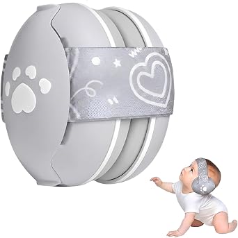 Baby Ear Defender for Babies and Toddlers 0-36 Month with Soft Cushion and Adjustable Headband, Infant Noise Canceling Headphones for Sleep Travel Essentials