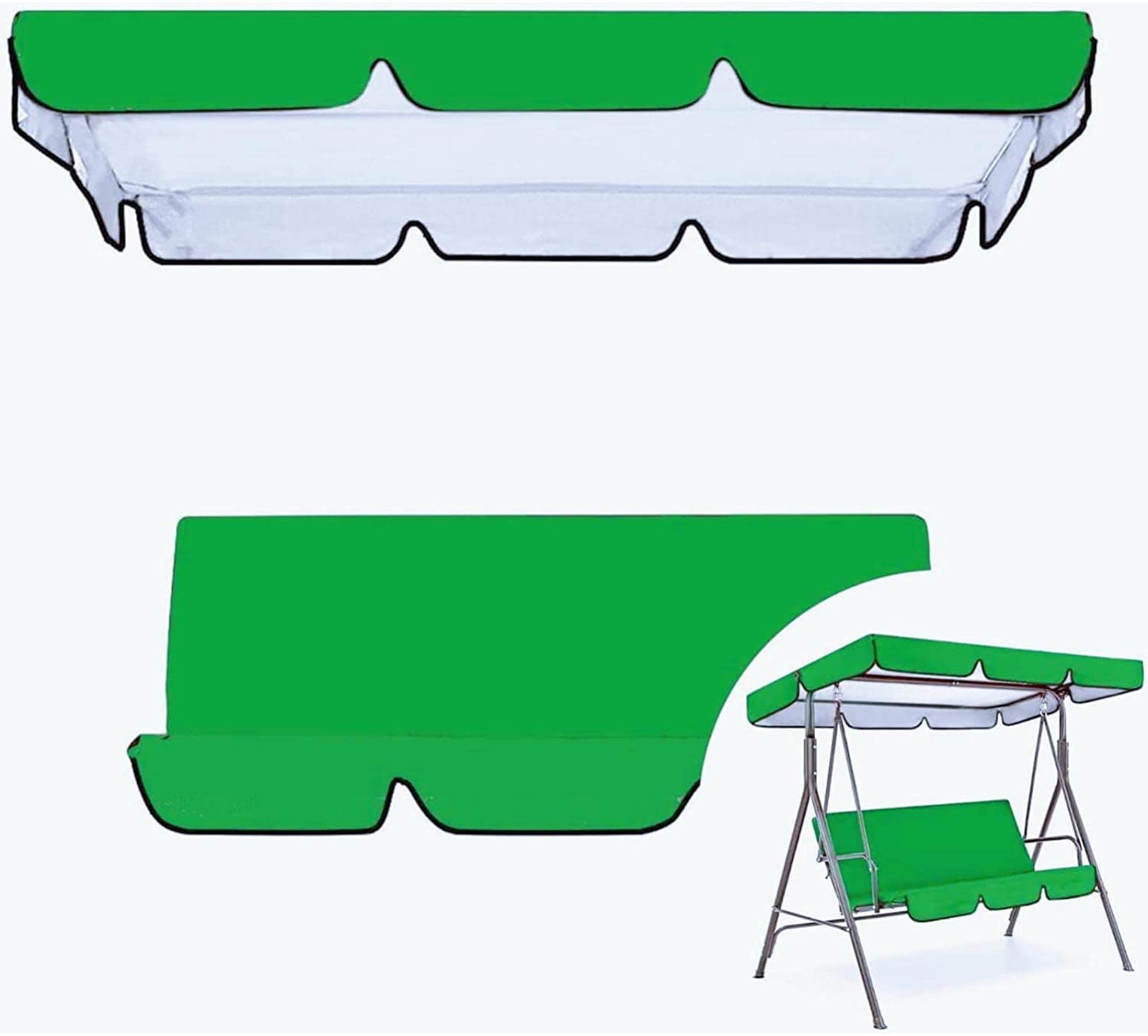 Toit de rechange pour jardin battant bâche imperméable pour balancelle
